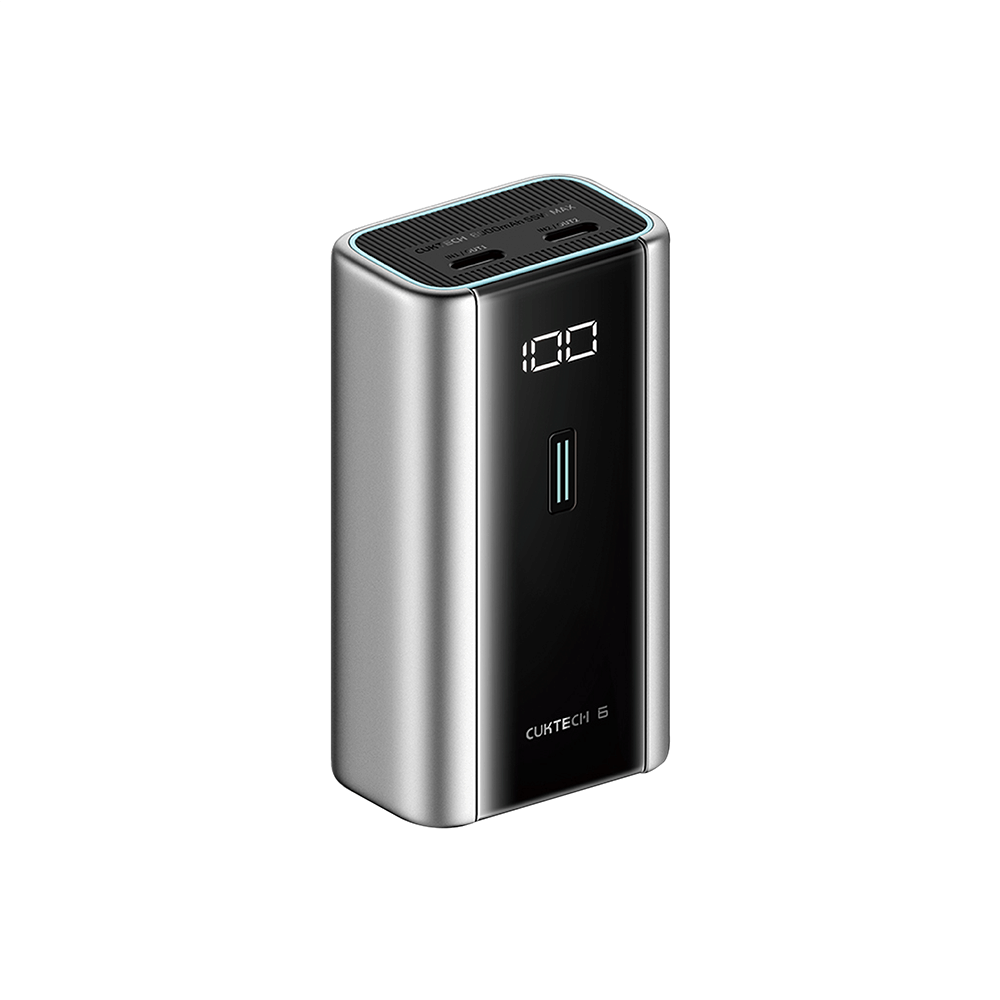แบตเตอรี่สำรอง CUKTECH PB060 สีเทาไทเทเนียม 6,000 MAH จ่ายไฟรวมสูงสุด 55W_0